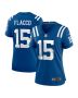 Joe Flacco 15 Indianapolis Colts Women’s Game Jersey – Royal