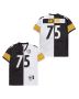 Joe Greene 75 Pittsburgh Steelers Two-Toned Retro Throwback Men Jersey – Black/White