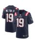 Joe Milton III 19 New England Patriots Game Men Jersey – Navy