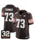 Joe Thomas 73 Cleveland Browns Jim Brown Memorial Patch Game Men Jersey – Brown