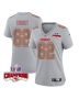 Joe Thuney 62 Kansas City Chiefs Super Bowl LVIII Champions 4 Stars Patch Atmosphere Fashion Game Women Jersey – Gray
