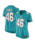 John Lovett 46 Miami Dolphins Women Game Jersey – Aqua