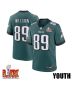 Johnny Wilson #89 Philadelphia Eagles Super Bowl LIX YOUTH Jersey – Midnight Green