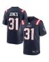 Jonathan Jones 31 New England Patriots Men Game Jersey – Navy