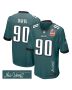 Jordan Davis 90 Philadelphia Eagles Super Bowl LIX Champions Patch ‘New Orleans – The Ultimate Showdown’ EMBROIDERED Game Men Jersey – Midnight Green
