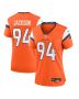 Jordan Jackson 94 Denver Broncos Women’s Team Game Jersey – Orange