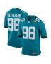 Jordan Jefferson 98 Jacksonville Jaguars Team Game Men Jersey – Teal