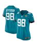 Jordan Jefferson 98 Jacksonville Jaguars Women’s Game Jersey – Teal