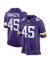 Jordan Kunaszyk 45 Minnesota Vikings Game Men Jersey – Purple