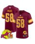 Jordan Magee 58 Washington Commanders Super Bowl LIX New Orleans Patch Game Men Jersey – Burgundy