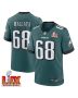 Jordan Mailata #68 Philadelphia Eagles Super Bowl LIX Jersey – Men’s – Midnight Green