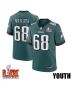 Jordan Mailata #68 Philadelphia Eagles Super Bowl LIX YOUTH Jersey – Midnight Green