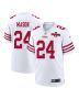 Jordan Mason 24 San Francisco 49ers NFC Champions Patch Game Men Jersey – White