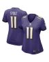 Jordan Stout 11 Baltimore Ravens Women’s Game Jersey – Purple