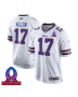 Josh Allen 17 Buffalo Bills 2025 Pro Bowl Patch Game Men Jersey – White