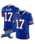 Josh Allen 17 Buffalo Bills New York Patch Game Men Jersey – Royal