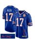 Josh Allen 17 Buffalo Bills Super Bowl LIX Champions Patch ‘New Orleans – A Symphony of Sport’ EMBROIDERED Game Men Jersey – Royal
