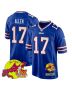 Josh Allen 17 Buffalo Bills Super Bowl LIX New Orleans Patch Game Men Jersey – Royal