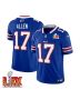 Josh Allen #17 Buffalo Bills Super Bowl LIX Jersey – Men’s – Royal