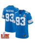 Josh Paschal #93 Detroit Lions Super Bowl LIX Jersey – Men’s – Blue