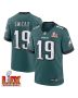 Josh Sweat #19 Philadelphia Eagles Super Bowl LIX Jersey – Men’s – Midnight Green