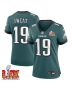 Josh Sweat #19 Philadelphia Eagles Super Bowl LIX Women’s Jersey – Midnight Green