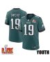 Josh Sweat #19 Philadelphia Eagles Super Bowl LIX YOUTH Jersey – Midnight Green