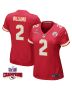 Joshua Williams 2 Kansas City Chiefs Super Bowl LVIII Champions 4 Stars Patch Game Women Jersey – Red