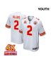 Joshua Williams 2 Kansas City Chiefs Super Bowl LVIII Champions 4X Game YOUTH Jersey – White
