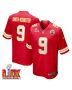 JuJu Smith-Schuster #9 Kansas City Chiefs Super Bowl LIX Jersey – Men’s – Red