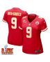 JuJu Smith-Schuster #9 Kansas City Chiefs Super Bowl LIX Women’s Jersey – Red
