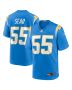Junior Seau 55 Los Angeles Chargers Men Game Retired Jersey – Powder Blue