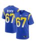 Justin Dedich 67 Los Angeles Rams Game Men Jersey – Royal