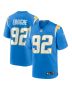 Justin Eboigbe 92 Los Angeles Chargers Team Game Men Jersey – Powder Blue