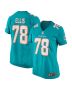 Justin Ellis 78 Miami Dolphins Women Game Jersey – Aqua