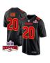 Justin Reid 20 Kansas City Chiefs Super Bowl LVIII Champions 4 Stars Patch Fashion Game Men Jersey – Carbon Black