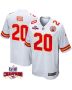 Justin Reid 20 Kansas City Chiefs Super Bowl LVIII Champions 4 Stars Patch Game Men Jersey – White