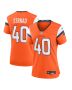 Justin Strnad 40 Denver Broncos Women Team Game Jersey – Orange