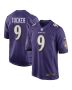 Justin Tucker 9 Baltimore Ravens Men Game Jersey – Purple