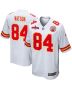 Justin Watson 84 Kansas City Chiefs AFC Champions Patch Game Men Jersey – White