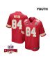 Justin Watson 84 Kansas City Chiefs Super Bowl LVIII Champions 4 Stars Patch Game YOUTH Jersey – Red