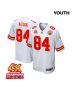 Justin Watson 84 Kansas City Chiefs Super Bowl LVIII Champions 4X Game YOUTH Jersey – White