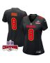 Justyn Ross 8 Kansas City Chiefs Super Bowl LVIII Champions 4 Stars Patch Fashion Game Women Jersey – Carbon Black