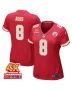 Justyn Ross 8 Kansas City Chiefs Super Bowl LVIII Champions 4X Game Women Jersey – Red