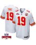 Kadarius Toney 19 Kansas City Chiefs Super Bowl LVIII Champions 4 Stars Patch Game Men Jersey – White