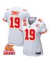 Kadarius Toney 19 Kansas City Chiefs Super Bowl LVIII Champions 4X Game Women Jersey – White