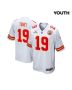 Kadarius Toney 19 Kansas City Chiefs Super Bowl LVIII Patch Game YOUTH Jersey – White