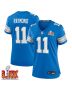 Kalif Raymond #11 Detroit Lions Super Bowl LIX Women’s Jersey – Blue