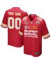 Kansas City Chiefs Super Bowl LIX Champions Straight Text Game Men Custom Jersey – Red