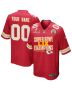 Kansas City Chiefs Super Bowl LIX Champions V5 Game Men Custom Jersey – Red